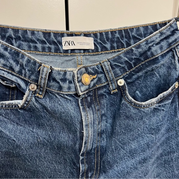 ZARA wide leg flare jeans high waisted - Picture 8 of 9